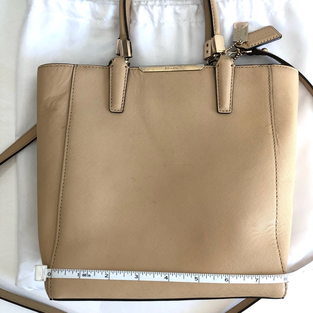 Coach saffiano mini tote crossbody bag - Picture 6 of 9